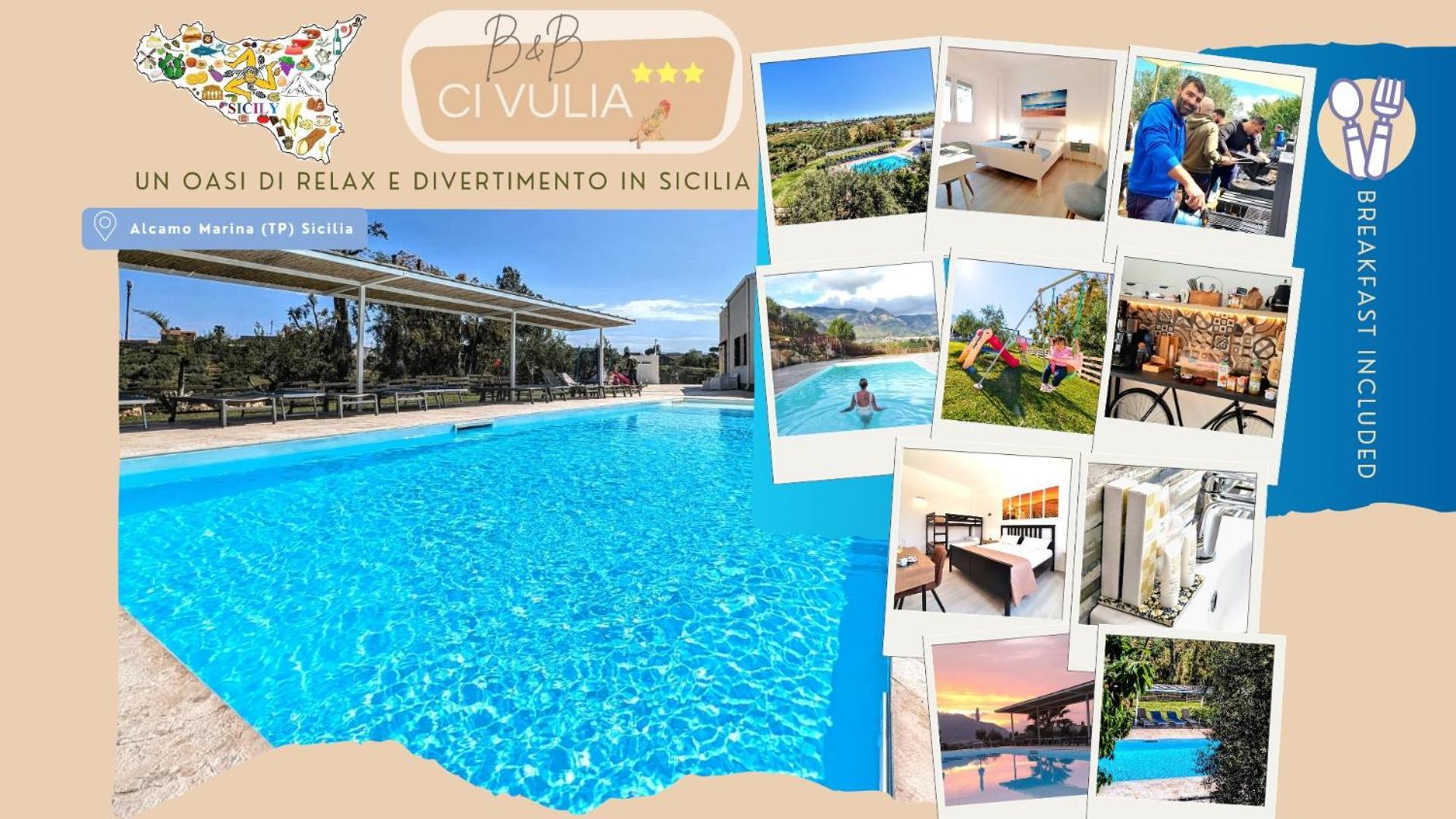 ألكامو مارينا Ci Vulia B&B - Sicilia Sea, Pool, Bbq, Tv, Wi-Fi المظهر الخارجي الصورة